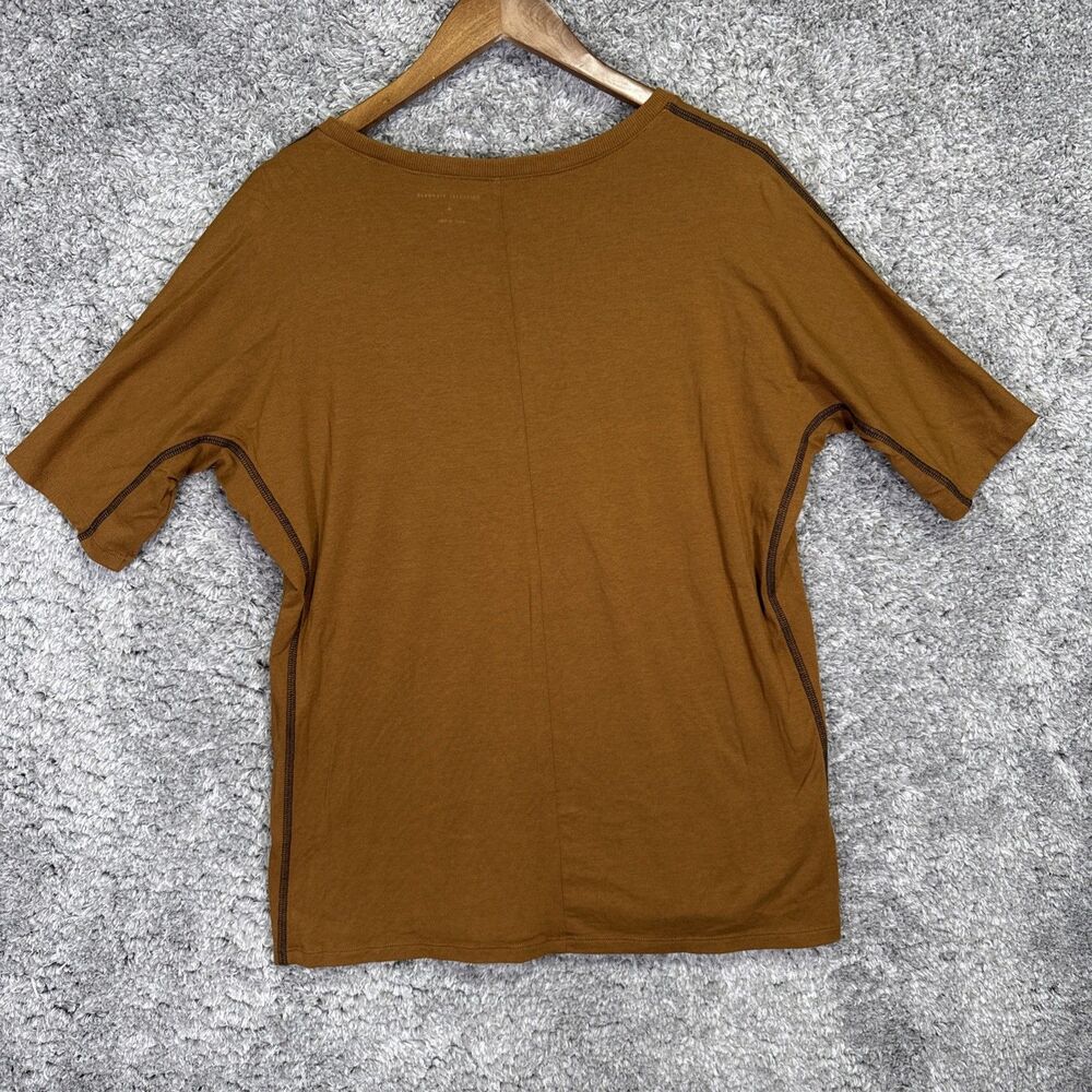 Universal Standard Knit Top Mustard Medium Dolman Sleeve Casual 1/2 Sleeve - Picture 6 of 13